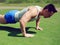 Sportsman push ups outside, fitness, workout, sport