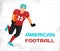 Sportsman Run with Ball, Play in American Football