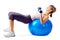Sportswoman exercising on a Fitness Ball