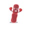 A sporty boxing athlete mascot design of bacillus bacteria with red boxing gloves