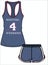 Sporty Cami and Sporty Shorts Matching Nightwear Set for Women and Teen Girls