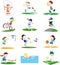 Sporty Cartoon Character Assortment