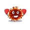 A sporty delta coronavirus boxing mascot design style