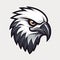 Sporty Eagle Head Logo on White Background for Athletic Apparel.