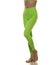 Sporty green leggings on slim pretty bare legs on a white background. Front view