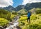 Sporty hiker in Tatra Mountains, Poland