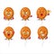 A sporty orange balloons boxing athlete cartoon mascot design