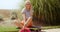 Sporty Pretty Girl Woman Sitting on her Skateboard