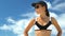 Sporty Woman Wearing Sunglasses and Bikini - Girl Wearing Sunglasses