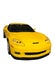 Sporty Yellow Car Isolated Over White