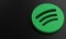 Spotify Logo Minimal Simple Design Template. Copy Space 3D