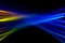 Spotlight Disco stage light beam in green blue and purple for abstract backdrop and background blur line party and clubbing