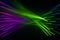 Spotlight Disco stage light beam in green and purple for abstract backdrop and background blur line party and clubbing concept