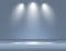 Spotlight gray blue light rays room studio background vector