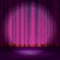 Spotlight on magenta stage curtain