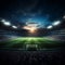Spotlight match, Glowing lights enhance football action on illuminated field