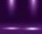 Spotlight shines white-purple on a dark background. design template exhibition stage product advertising presentation