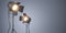 Spotlight studio lighting equipment for photography or videography on grey backgound