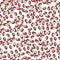Spotted bean seeds seamless pattern with spots of various sizes on a white background, harvest of grains and legumes, nutritious