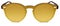 Spotted brown sunglasses golden mirror lenses on white