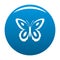 Spotted butterfly icon blue vector