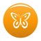 Spotted butterfly icon vector orange