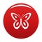 Spotted butterfly icon vector red