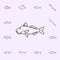 spotted goatfish icon. Fish icons universal set for web and mobile