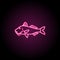 Spotted goatfish neon icon. Simple thin line, outline vector of fish icons for ui and ux, website or mobile application