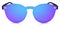 Spotted sunglasses blue and purple mirror lenses isolated
