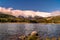 Sprague Lake with Fall Aspens and Clouds