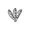 Sprat fish line icon