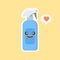 spray bottle cartoon. cute and kawaii spray bottle. antiseptic bottle. Vector cartoon character illustration icon design.Isolated