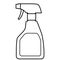 Spray bottle,  detergent, monochrome illustration