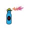 Spray bottle killer virus icon. vector design