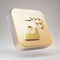 Spray Can icon. Golden Spray Can symbol on matte gold plate