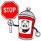 Spray Can with Stop Sign