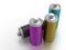 Spray cans with CMYK color