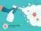 Spray Disinfect kill covid-19 illustration