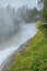 Spray floating through the air at the Krimml Waterfalls