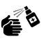 Spray for hands disinfection, vector icon