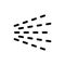 Spray icon. Linear logo of pulverizer, disinfection. Black simple illustration of flying drops of water, detergent, cleanser.