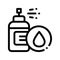Spray Lotion Drop Cosmetic Vector Thin Line Icon