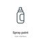 Spray paint outline vector icon. Thin line black spray paint icon, flat vector simple element illustration from editable user