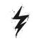 Spray painted graffiti Electric lightning flash, Lightning bolt in black over white