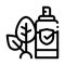 Spray Plant Leaf Icon Vector Outline Illustration