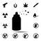 spray, sprayer, atomizer, blowgun, pulverizer icon. Simple outline vector element of ban, prohibition, forbiddance set icons for