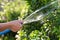 spray water to garden by rubber hose