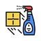 sprayer for cleaning tile color icon vector illustration