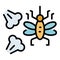 Spraying insect icon vector flat